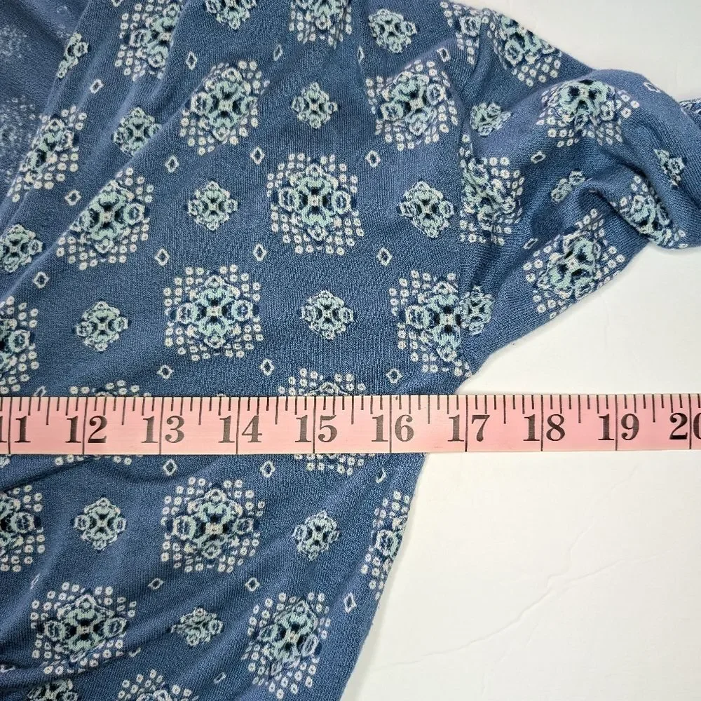 Free People Sydney Long Sleeve Top Blue XS